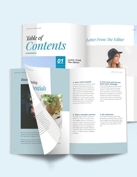 Printable Business Magazine Template - InDesign, Word, Apple Pages ...