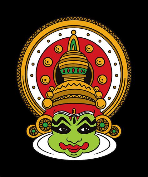 Kathakali Tamil Indian Kathakali Head Digital Art By Norman W Pixels