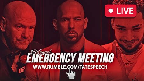 Andrew Tate Emergency Meeting With DANA WHITE WATCH NOW YouTube