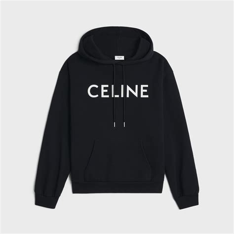 SWEATSHIRT SOLTA CELINE EM LÃ DE ALGODÃO - PRETO / BRANCO | CELINE