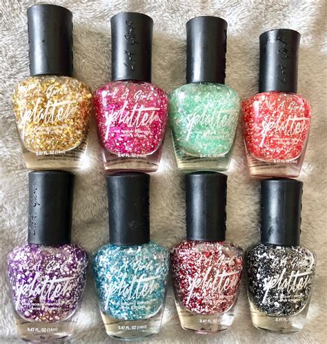 Lot of 8: NEW LA L.A. GIRL Splatter Nail Polish Sequin Glitter ...