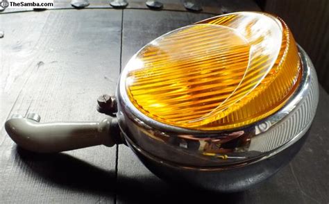 TheSamba VW Classifieds Hella 24619 Yellow Fog Light Hooded Chrome