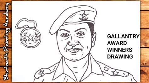 Gallantry Award Winners Drawing Mitali Madhumita Drawing Youtube