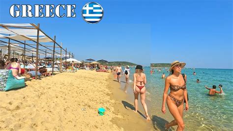 Hot Day🔥greece👙kavala🏖 Beach Walk 🏖 Beach Vlog🏖️ Bikini Youtube