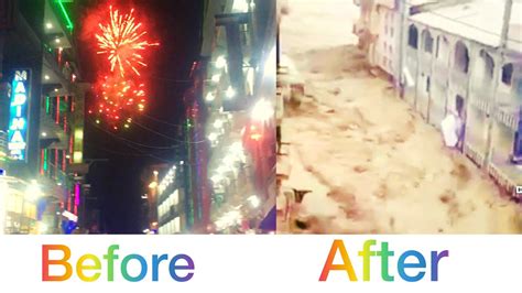 Bahrain Bazar Before And After Flood Swat Flood 2022 14August