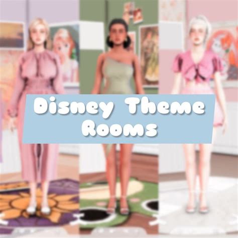 Disney Themed Rooms By Ellcrze Patreon Sims Cas Background