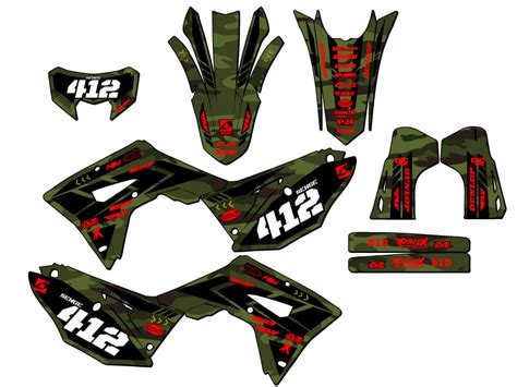 2021 2024 CRF 450 RL APACHE Green Senge Graphics Kit Compatible With