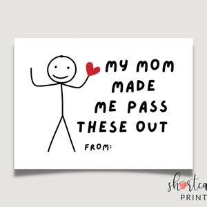 Funny Kids Valentine's Day Cards, Printable Classroom Valentines ...