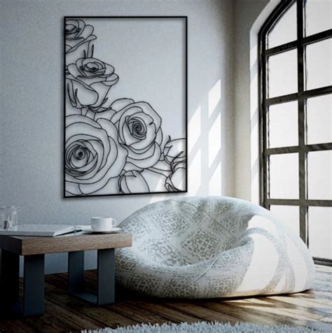 Rose Metal Wall Art - archi-leb.com