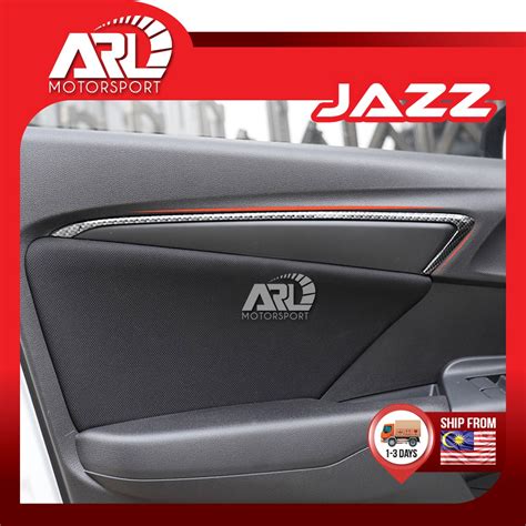 Honda Jazz Fit Gk Gk T A Rd Door Panel Decoration Lining Carbon Fiber