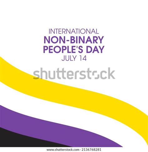 International Non Binary Peoples Day Illustration Non Binary Stock