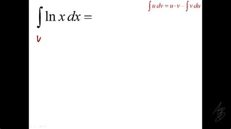 47 Integral Of Natural Log Using Integration By Parts Youtube