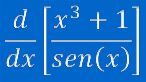 Como Calcular Derivada De Quociente Youtube