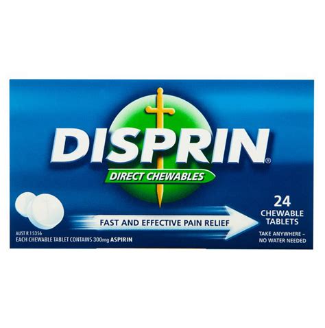 Disprin Direct Chewable Aspirin 300mg Direct Fast Acting Pain Relief T