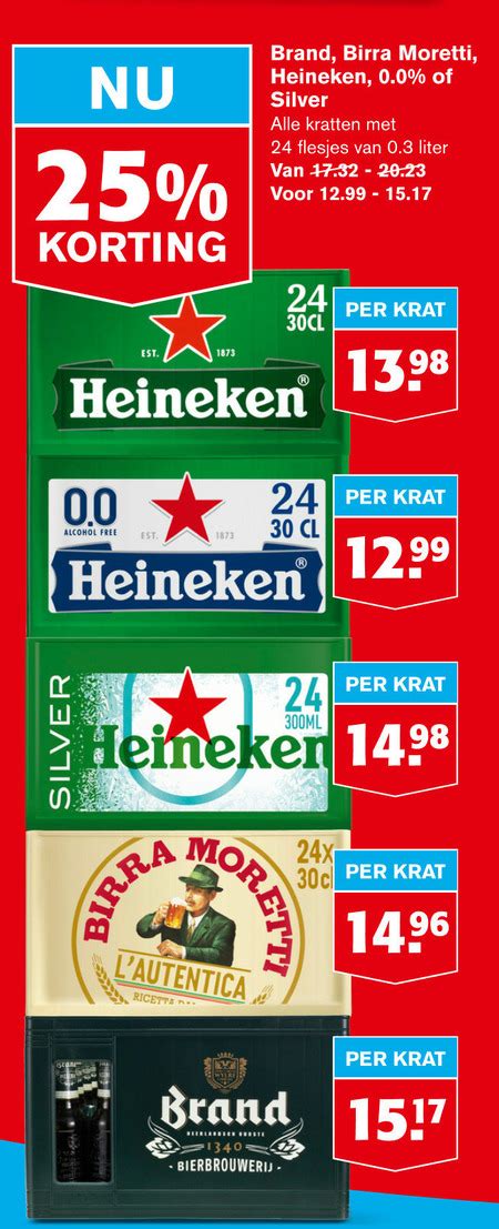 Heineken Silver Krat Bier Folder Aanbieding Bij Hoogvliet Details