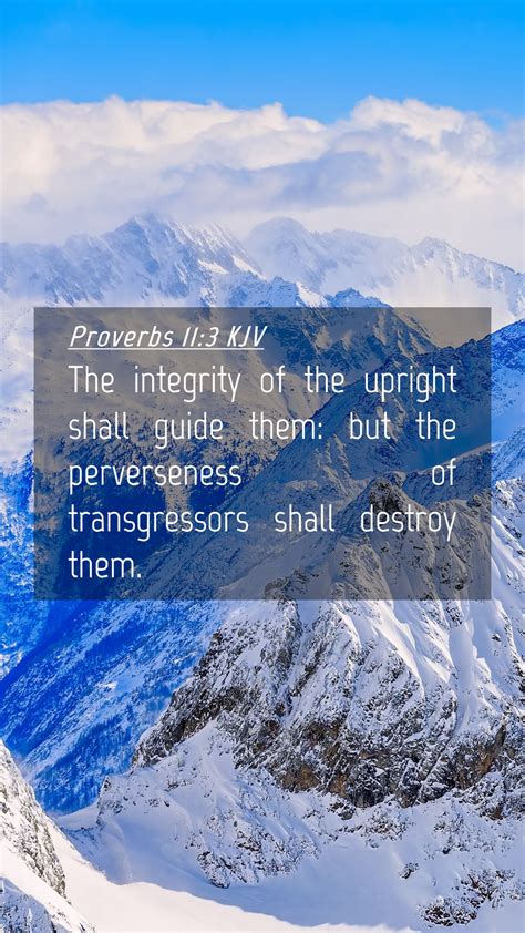 Proverbs Kjv Mobile Phone Wallpaper The Integrity Of The Upright