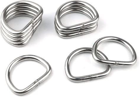 Pcs Stainless Steel Heavy Duty Welded D Ring Solid Metal D Rings