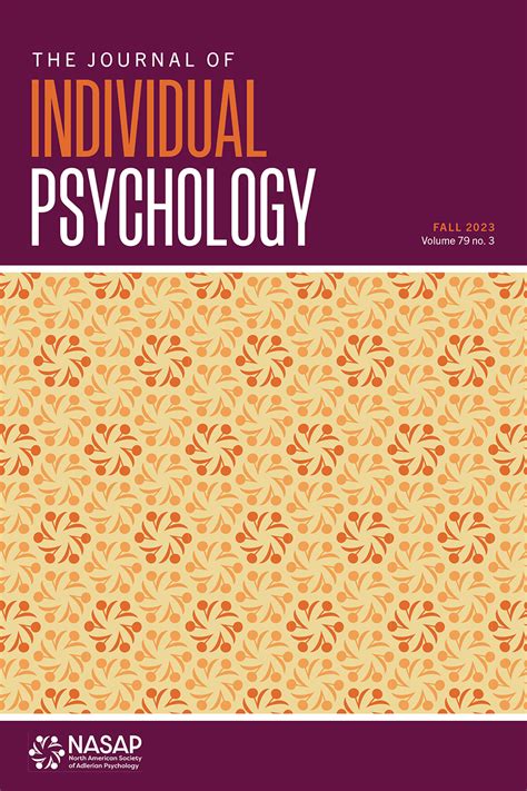 The Journal of Individual Psychology - University of Texas Press