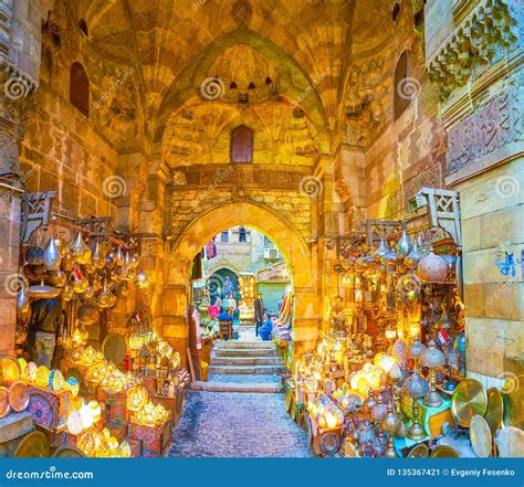 The Scenic Shop In Khan El Khalili Market Cairo Egypt Editorial Photo