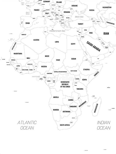 Afrikaanse Kaart Uitgebreide Politieke Kaart Van Afrika Met Land