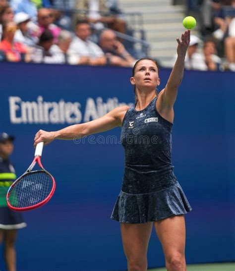 Camila Giorgi Of Italy In Action During Her First Round Match Against