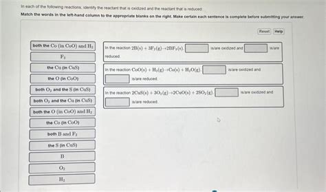 Solved In Each Of The Following Reactions Identify The