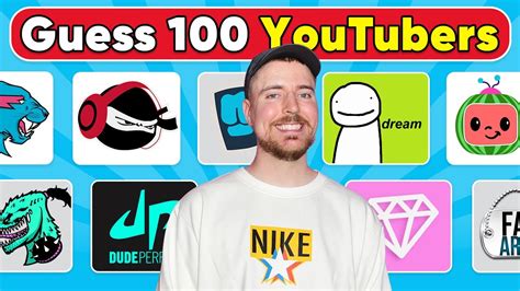 Guess The Youtuber By The Logo 100 Youtubers Logo Quiz Youtube