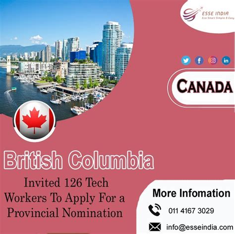 Visa British Columbia Pnp Tech Draw Immigration Invitations Issued