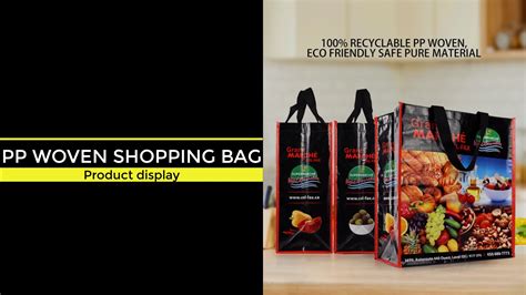 Custom Bbq Packaging Bag Promotional Pp Laminated Woven Shopping Bag