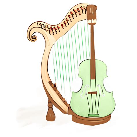 Irish Harp Digital Graphic Creative Fabrica