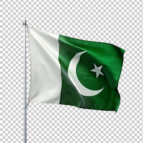 Bandera De Pakist N Sobre Un Fondo Blanco Archivo Psd Premium