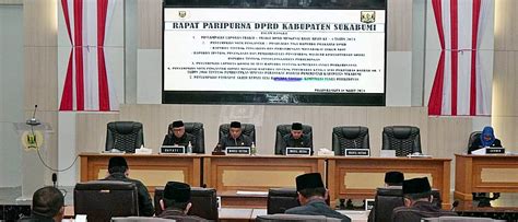 DPRD Kabupaten Sukabumi Menggelar Rapat Paripurna Ke 1 Tahun Sidang