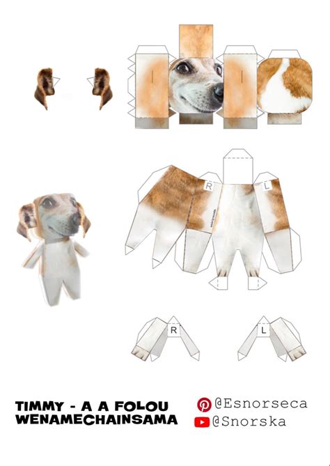 Papercraft Perrito Wenamesheindesama Perro Para Imprimir Plantillas