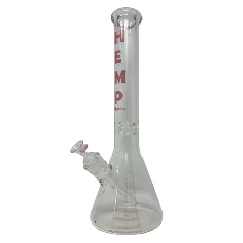 The Hemp Culture Beaker Glass Bong Pink Inch