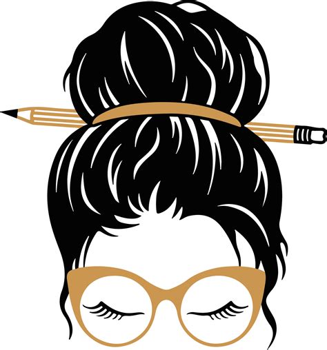 Messy Bun Messy Bun Svg Messy Hair Svg Mom Life Svg Png Inspire