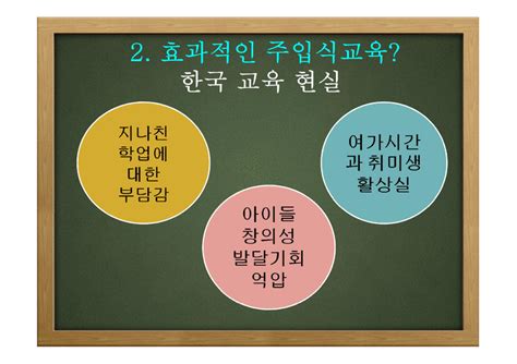 우리나라 교육방법 주입식 교육 인문교육