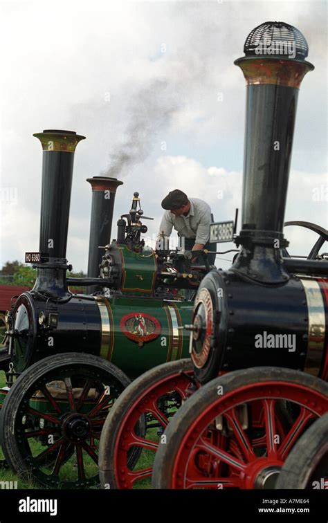 Steam Traction Engines At The Great Dorset Steam Fair At Blandford In