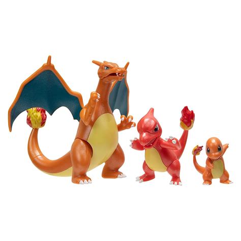 Figura De Colección Pokemon Select Evolution Charmander 3 Pack I