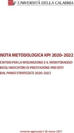 Nota Metodologica Kpi Criteri Per La Misurazione E Il