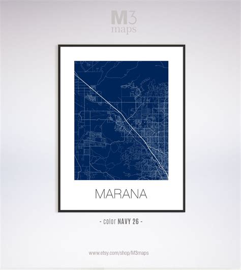 Marana Arizona Marana AZ Map Marana Map Marana Print - Etsy