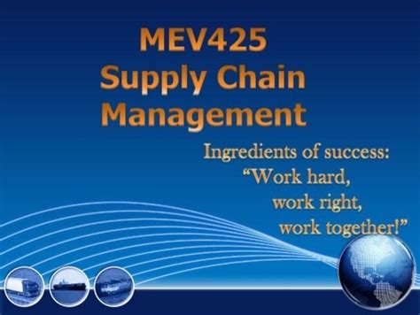 Introduction To Operations And Supply Chain Management