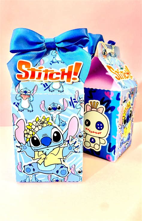 Lilo And Stitch Favor Boxes Milk Carton Party Theme Party Etsy