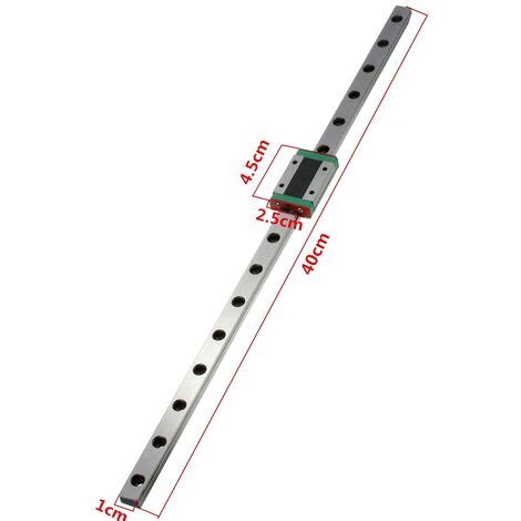 Glissière Linéaire Miniature Mgn12 12 mm 400 mm X 10 mm Chariot