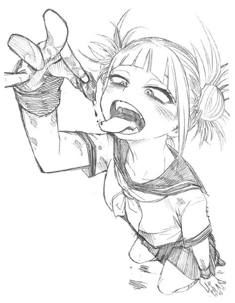 Toga Hero Academia Himiko Coloriage Manga Dessin Anime Ochako Tumblr