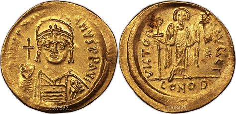 Coin Justinian I Gold Solidus Constantinople Byzantine 527