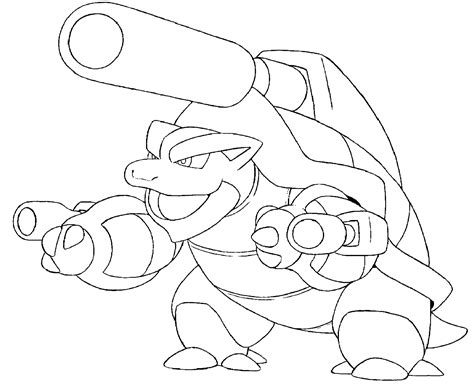 Free Blastoise Coloring Pages Collection Free Pokemon Coloring Pages