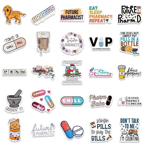 Pharmacy Stickers Random Sticker Packs Pharmacist Stickers Medical