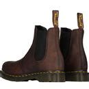 2976 Wax Full Grain Dr Martens Mod Chelsea Boots In Brown