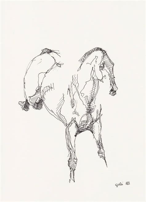 Equine Nude 146 Drawing By Benedicte Gele Saatchi Art