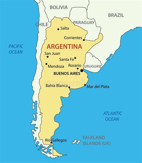 Argentine Republic (Argentina) - Vector Map Stock Vector - Image: 36716038